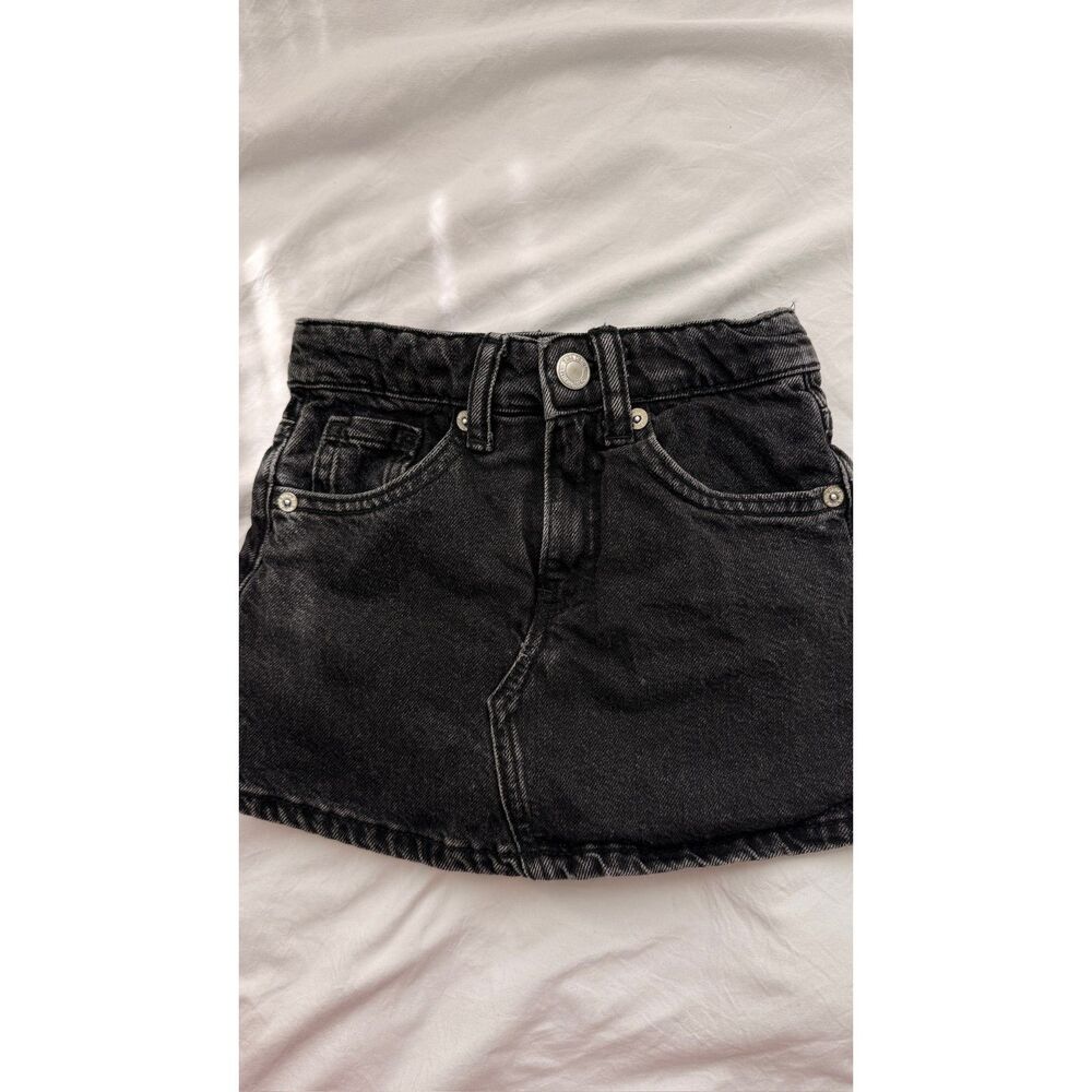 Zara Kids Charcoal Grey Denim Skirt - Size 6 (116cm)